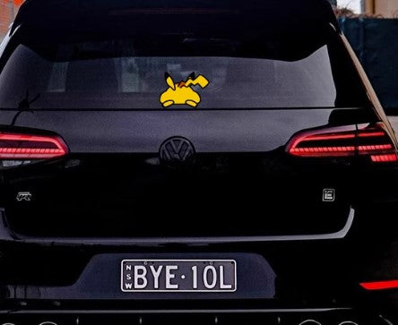 Pokémon Pikachu Lazy Buttocks Car Sticker (1 Piece)